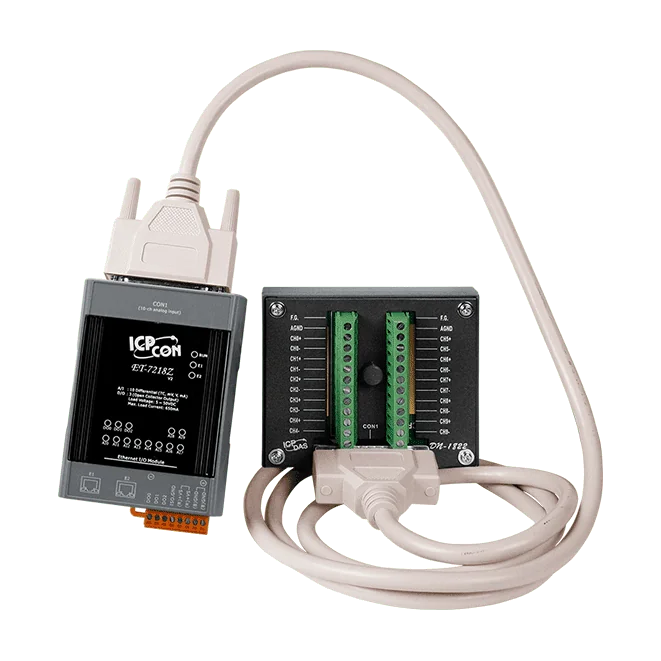 ET-7218Z/S2 Ethernet I/O Module with 2-port Ethernet Switch, 10-ch Thermocouple Input, 3-ch DO