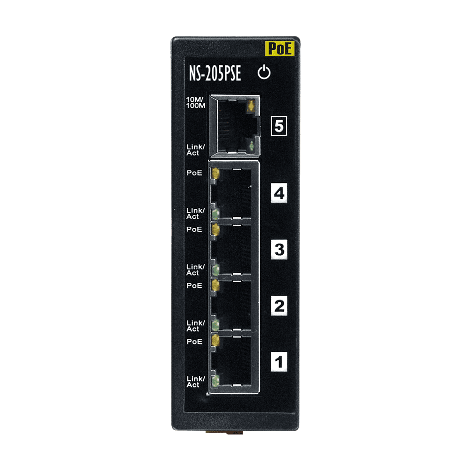 NS-205PSE Unmanaged 5-port PoE (PSE) Ethernet Switch, 10/100 Mbps