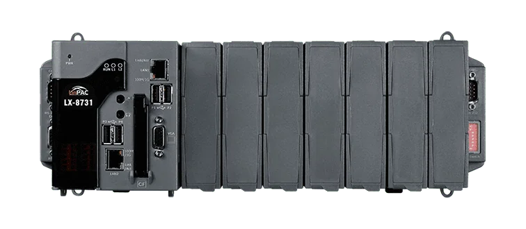 LX-8731 Linux PAC, 7-slot x86 Dual-core Controller with I/O Expansion