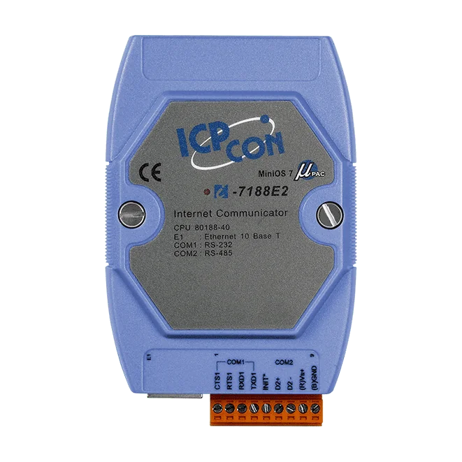 I-7188E2 Programmable Ethernet to 2-Port Serial Converter (RS-232/RS-485)