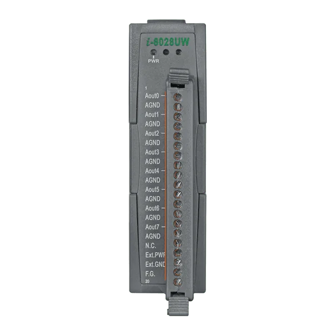 I-8028UW-G 8-ch Isolated Analog Output Module, 16-bit Voltage/Current