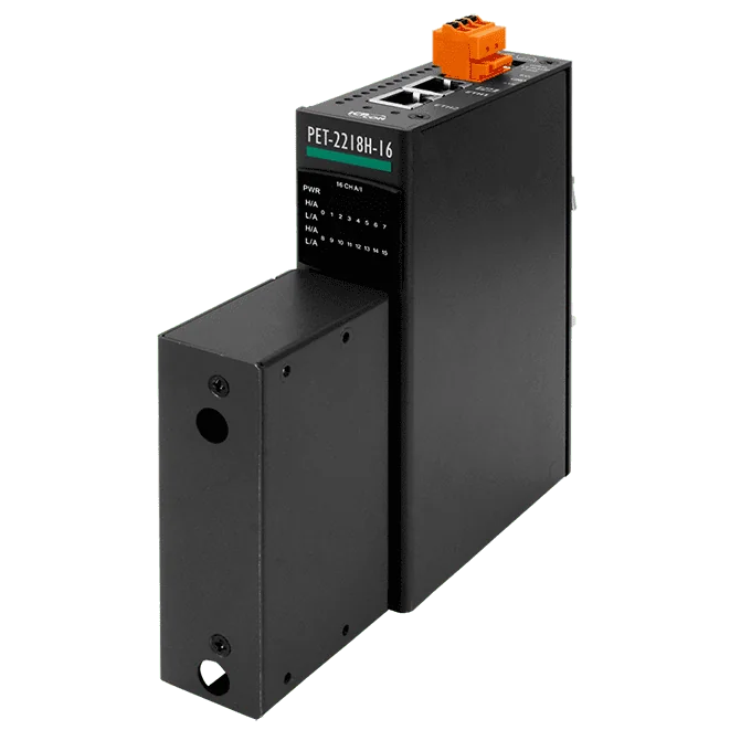 PET-2218H-16/S1 PoE I/O Module with 2-port Ethernet Switch, 16-ch High Speed Thermocouple Input, 100 S/s