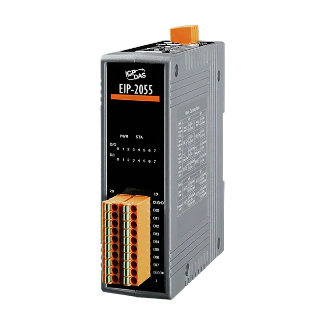 EIP-2055 EtherNet/IP Module, 8-ch Isolated DI and 8-ch DO