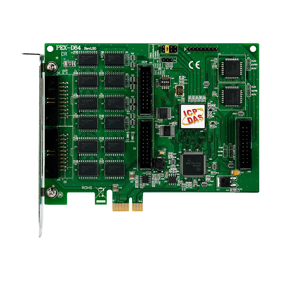 PEX-D64 PCI Express Digital I/O Board, 64-ch with Timer/Counter