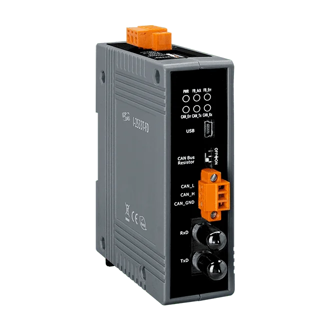 I-2533T-FD CAN/CAN FD to Multi-mode Fiber Bridge, 2 km ST
