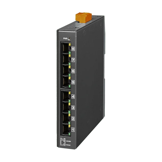 NSM-208A Unmanaged 8-Port Industrial 10/100 Mbps Ethernet Switch, Metal Case