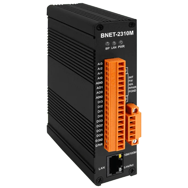 BNET-2310M BACnet/IP I/O Module, 4-ch AI, 2-ch AO, 4-ch DI, 4-ch DO