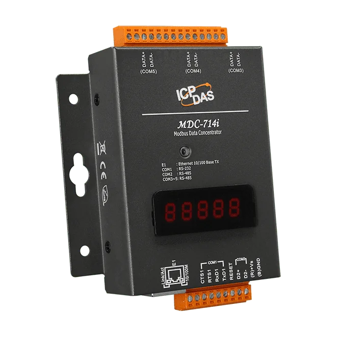 MDC-714i Modbus Data Concentrator, Ethernet to 4 x RS-485 (3 Isolated)