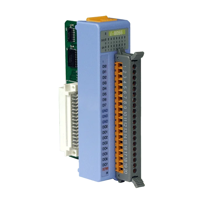 I-8055 Digital I/O Module, 8-ch Dry Contact DI and 8-ch Sink DO