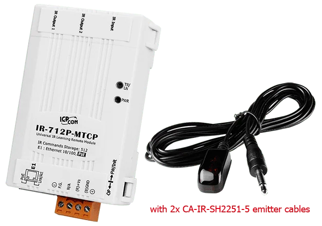 IR-712P-MTCP-5 Universal PoE IR Learning Module, 2x IR Outputs