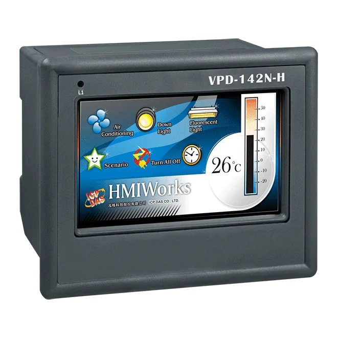 VPD-142N-H Touch HMI Device, 4.3-inch TFT, 2 x RS-232/RS-485, RTC