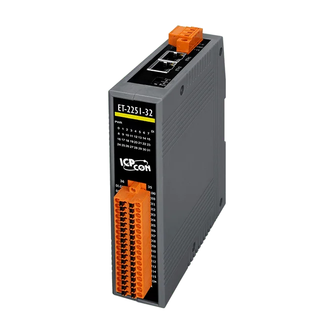 ET-2251-32 Ethernet I/O Module, 32-ch DI with 2-port Ethernet Switch