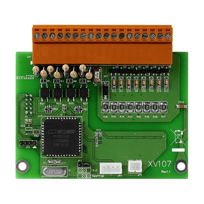 XV107 Expansion Board, 8-ch Isolated DI (Source) and 8-ch DO (Sink)