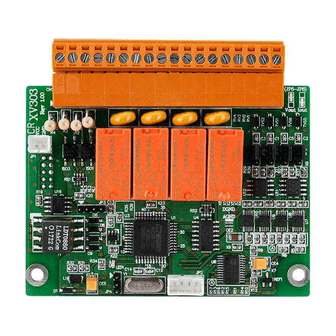 XV303 Expansion Board, 4-ch AO, 4-ch DI and 4-ch Power Relay