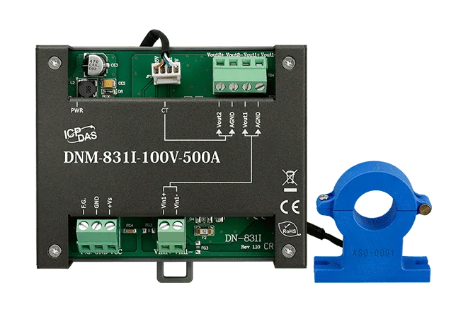 DNM-831I-100V-500A Voltage Attenuator and Current Transformer Module