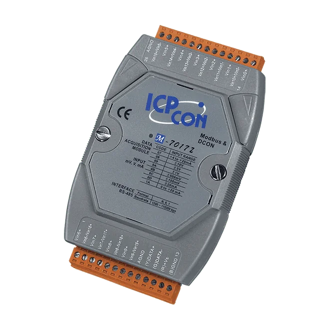 M-7017Z-G 10/20-ch Analog Input Module, High Voltage Protection, RS-485