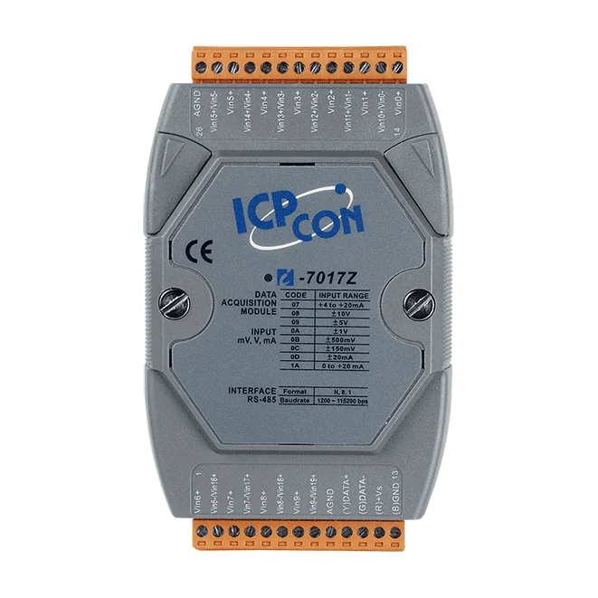 I-7017Z-G 10/20-ch Analog Input Module with High Voltage Protection, DCON