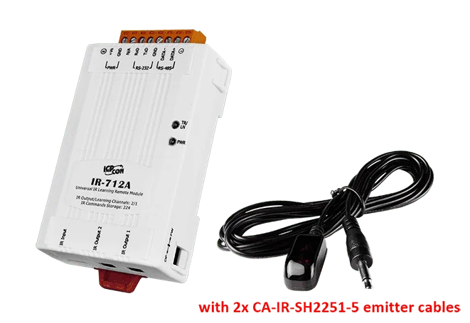 IR-712A-5 Universal IR Learning Module, 2x IR Output, RS-232/RS-485