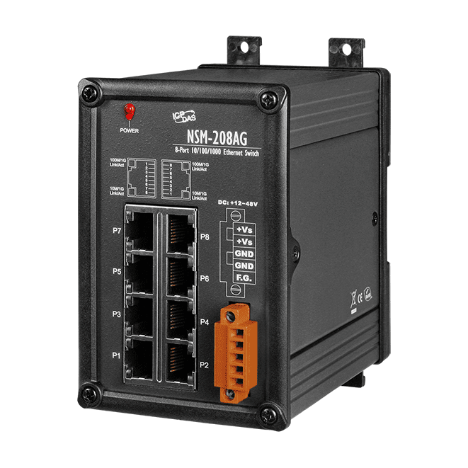 NSM-208AG Unmanaged 8-Port 10/100/1000 Base-T Ethernet Switch