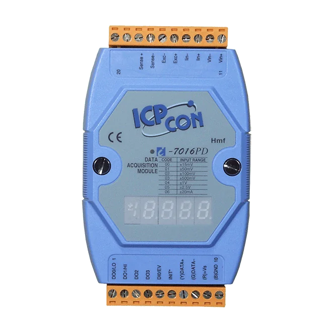 I-7016PD Strain Gauge Input Module, 1-ch 6-wire with LED Display