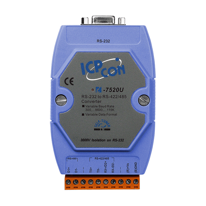 I-7520U-G Isolated RS-232 to RS-485 Converter