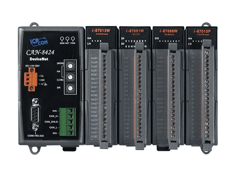CAN-8424-G DeviceNet Remote I/O Unit, 4 I/O Slots
