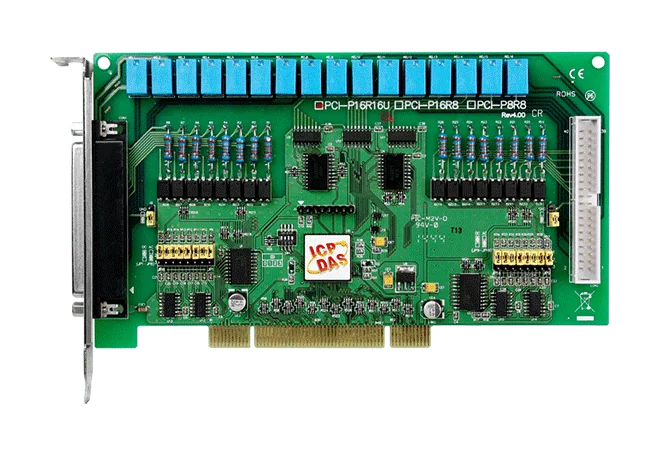PCI-P16R16U Universal PCI Card, 16-ch Isolated DI and 16-ch Relay Output