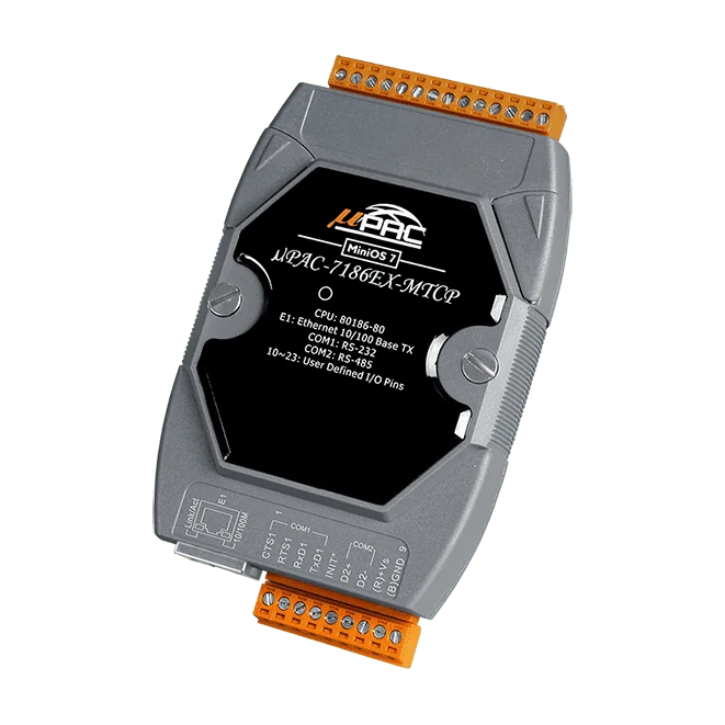 uPAC-7186EX-MTCP-G Programmable Modbus TCP to RTU Gateway, Palm-sized