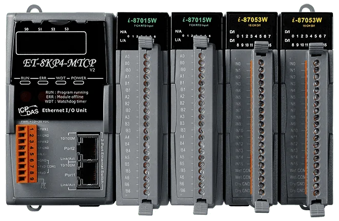 ET-8KP4-MTCP Modbus TCP Ethernet I/O Expansion Unit, 4-Slot for I-8K/I-87K