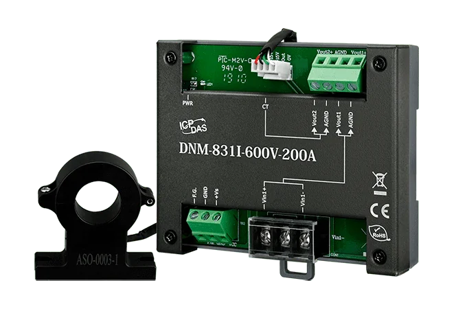 DNM-831I-600V-200A Voltage Attenuator & Current Transformer, ±600 V / ±200 A
