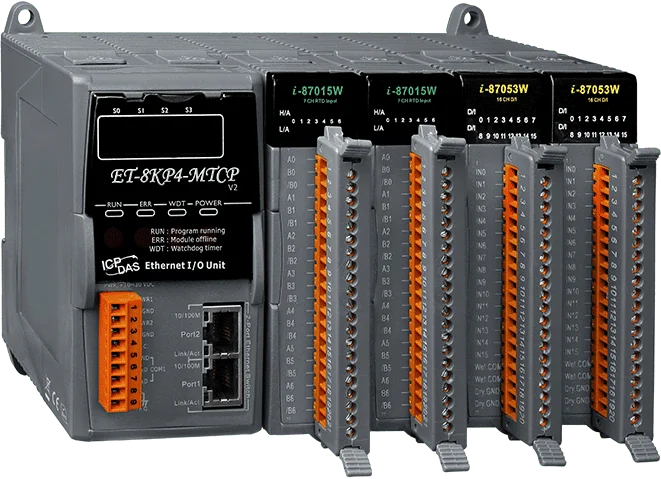 ET-8KP4-MTCP Modbus TCP Ethernet I/O Expansion Unit, 4-Slot for I-8K/I-87K