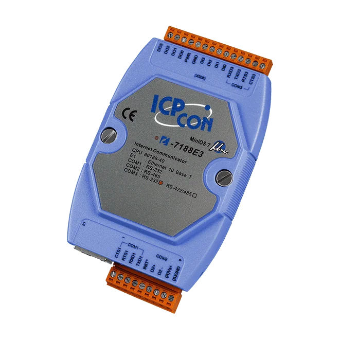 I-7188E3-232 Ethernet to 3-Port Serial Converter, 2x RS-232 / 1x RS-485
