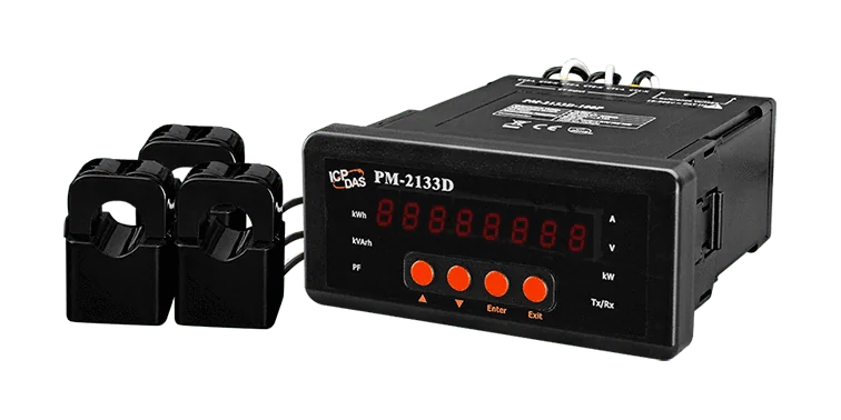 PM-2133D-160P Modbus RTU 3-Phase Power Meter, 100A Clip-on CT
