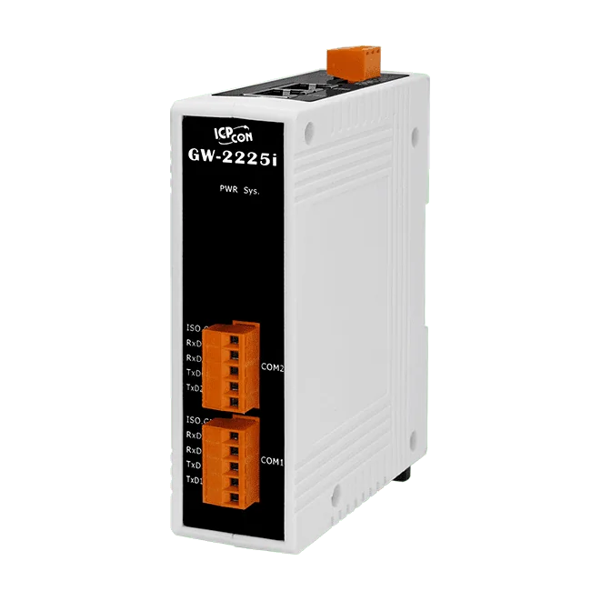 GW-2225i Modbus TCP to RTU/ASCII Gateway with 2-port Isolated RS-422/485