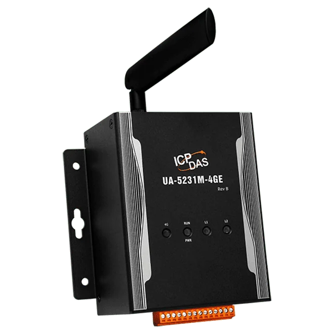 UA-5231M-4GE IIoT Communication Server, 1 Ethernet Port, 4G LTE, Metal Case