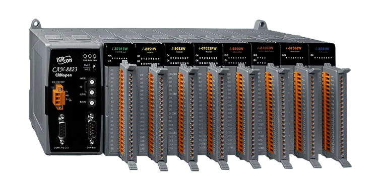CAN-8823-G CANopen Remote I/O Unit with 8 I/O Expansion Slots