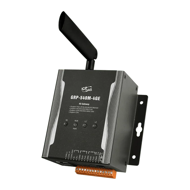 GRP-540M-4GE 4G Gateway with Ethernet, Serial and CAN, GPS Tracking