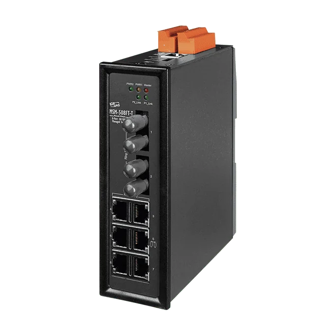 MSM-508FT-T 8-port Layer 2 Managed Switch with 2-Fiber Multi-mode ST