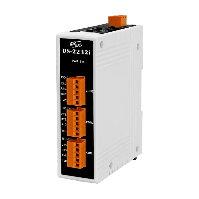 DS-2232i Serial-to-Ethernet Device Server, 3-port Isolated RS-232, PoE