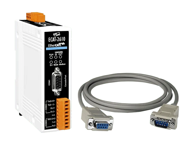 ECAT-2610 EtherCAT to Modbus RTU Gateway, RS-232/422/485