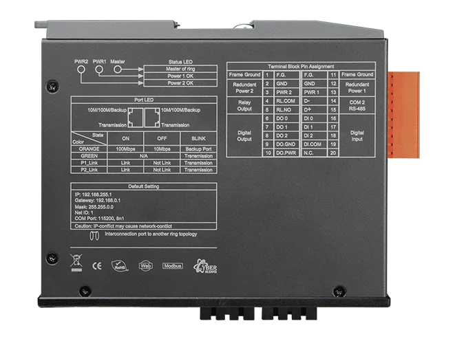 MSM-508FC-T 8-port Layer 2 Managed Ethernet Switch, 2-Fiber SC Multi-mode
