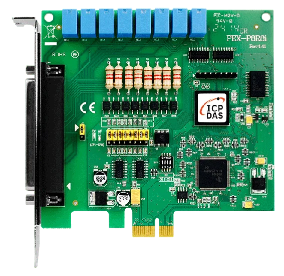 PEX-P8R8i PCI Express DAQ Board, 8-ch Isolated DI, 8-ch Relay Output