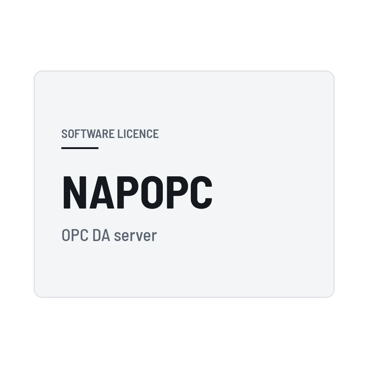 NAPOPC-MB-ALL Add-on license for NAPOPC_ST DA Server to support Third Party Modbus Devices: Modbus TCP/RTU/ASCII