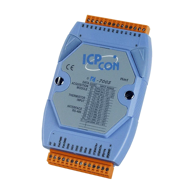 I-7005 Thermistor Input Module, 8-ch RS-485 DCON with 6-ch Sink DO