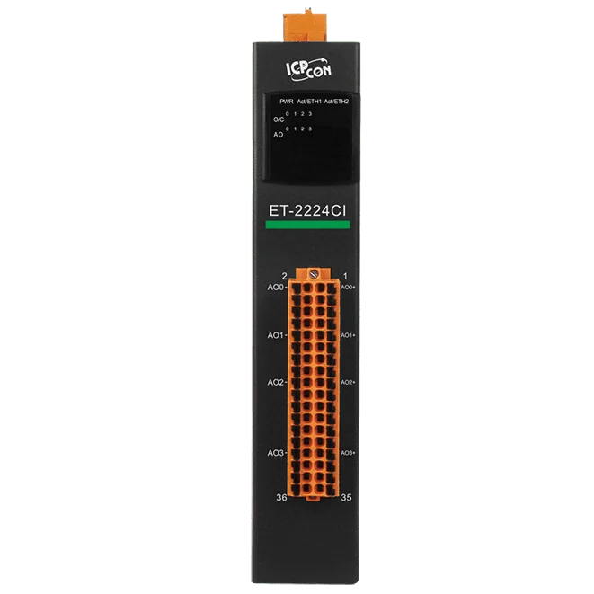 ET-2224CI Ethernet I/O Module, 4-ch Analog Output with 2-port Switch