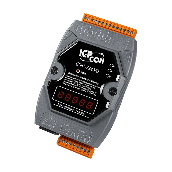 GW-7243D-G DeviceNet Slave / Modbus Master Gateway