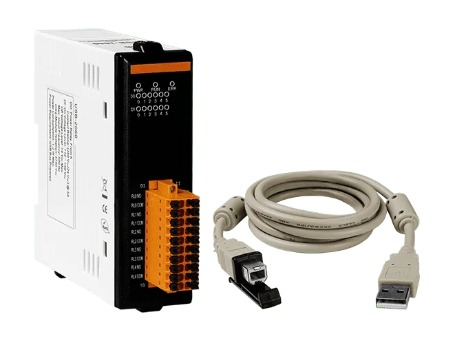 USB-2060 USB I/O Module, 6-ch Isolated DI and 6-ch Relay Output