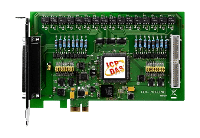 PEX-P16POR16i PCI Express I/O Card, 16-ch Isolated DI and 16-ch Relay Output