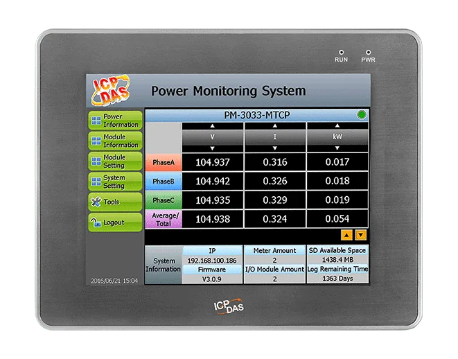 PMD-4201-SC PoE Power Meter Concentrator with 10.4" Touch Panel