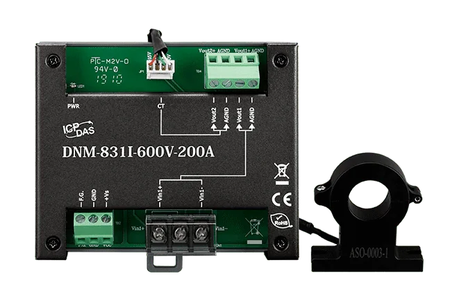 DNM-831I-600V-200A Voltage Attenuator & Current Transformer, ±600 V / ±200 A